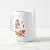 Gemütlicher Autumnal Szene Warme ästhetische Soft Kaffeetasse (Vorderseite Links)