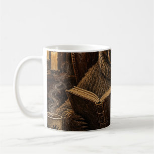 Gemütlicher Bär liest Weihnachtstasse Kaffeetasse
