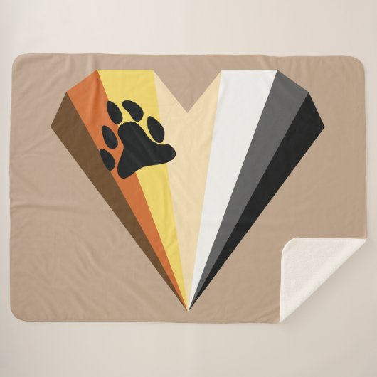 Gemütlicher Bärenpride Sherpa Blanket Sherpadecke (Vorderseite (Horizontal))