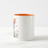 Gemütlicher Bartdrache - Drache in Decke Kaffee Zweifarbige Tasse (Mittel)