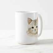 Gemütlicher bestickter Kaffee-Cup für Katzen-Liebh Kaffeetasse (VorderseiteRechts)
