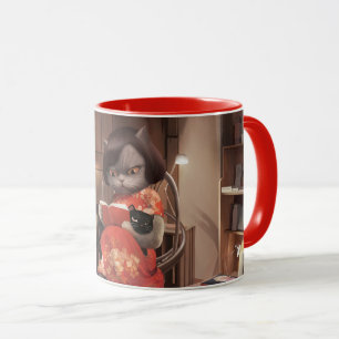 Gemütlicher Bibliotheksnachmittag - Lo-fi Vintage Tasse