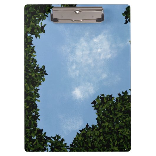 Gemütlicher blauer Himmel Klemmbrett (Vorderseite)