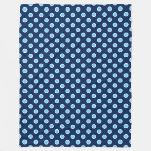 Gemütlicher, blauer Polka-Punkt auf Navy Fleece Bl