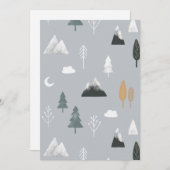 Gemütlicher blauer Winter im nordischen Dorf Dankeskarte (Vorne/Hinten)