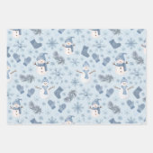 Gemütlicher Blue Winter auf Eisblau Geschenkpapier Set (Vorderseite 2)