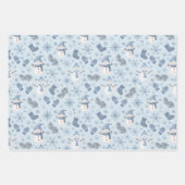 Gemütlicher Blue Winter auf Eisblau Geschenkpapier Set (Vorderseite)