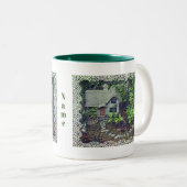 Gemütlicher Blumengarten Hütte Personalisiert Zweifarbige Tasse (VorderseiteRechts)
