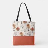 Gemütlicher Botanischer Farbblock für die Herbstba Tasche (Rückseite)