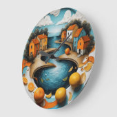 Gemütlicher Canal Große Wanduhr (Winkel)