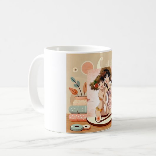 Gemütlicher Cartoon Tee Set für Teeliebhaber - Mod Kaffeetasse (Vorderseite Links)