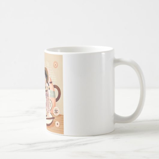 Gemütlicher Cartoon Tee Set für Teeliebhaber - Mod Kaffeetasse (Rechts)