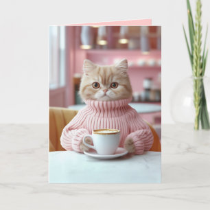 Gemütlicher Cat Café Moment Einladung