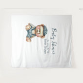 Gemütlicher, charmanter Babydusche Hintergrund Wandteppich (Vorderseite (Horizontal))