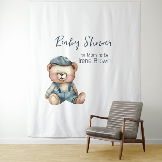 Gemütlicher, charmanter Babydusche Hintergrund Wandteppich (Beispiel)