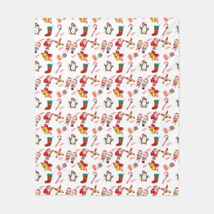 Gemütlicher Claus: Weihnachts-Snuggle-Blanket Fleecedecke