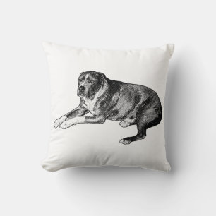 Gemütlicher Comic-Charm - Halftone-Dog-Kissen Kissen