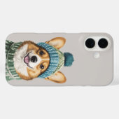Gemütlicher Corgi im Wintergear Case-Mate iPhone Hülle (Rückseite (Horizontal))