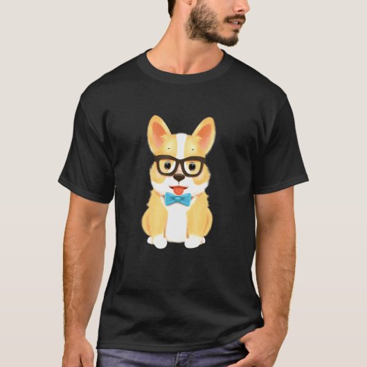 Gemütlicher Corgi T-Shirt (Vorderseite)
