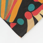 Gemütlicher Cyan "Aztec Dream" Plush Fleece Blanko (Ecke)