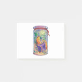 Gemütlicher Drache liest Bücher Post-it Klebezettel (Vorderseite)