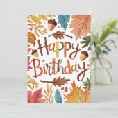 Gemütlicher Dreamy Pumpkin Herbstfall glücklich Ge Karte (Stehend Vorderseite)