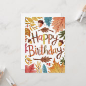 Gemütlicher Dreamy Pumpkin Herbstfall glücklich Ge Karte (Vorderseite/Rückseite Beispiel)