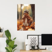 Gemütlicher Eichhörnchen Herbst Kunst Druck, Herbs Poster (Heimbüro)
