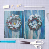 Gemütlicher Empfang, Winterkranz und Vögel Seidenpapier (Handwerk)