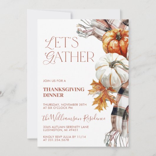 Gemütlicher Erntedank - Treffen wir zusammen Einladung (Vorderseite)