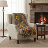 Gemütlicher Fall Fleece Blankon mit Herbstleaven