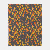 Gemütlicher Fall Fleece Blankon mit Herbstleaven (Vorderseite)