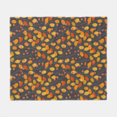 Gemütlicher Fall Fleece Blankon mit Herbstleaven (Vorderseite (Horizontal))