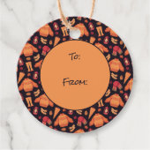 Gemütlicher Fall Geschenkanhänger (Vorderseite)