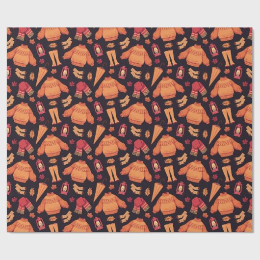 Gemütlicher Fall Geschenkpapier (Flach)