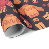 Gemütlicher Fall Geschenkpapier (Rolleneckpunkt)