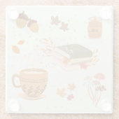 Gemütlicher Fall Glasuntersetzer (Rückseite)