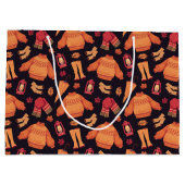 Gemütlicher Fall Große Geschenktüte (Rückseite)