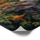 Gemütlicher Fall im Vermontwald Poster (Ecke)