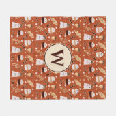 Gemütlicher Fall Spooky Geister Fleecedecke (Vorderseite (Horizontal))