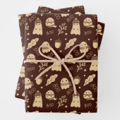 Gemütlicher Fall Spooky Geister Geschenkpapier Set (Beispiel)
