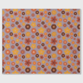 Gemütlicher Fall Vibes Herbst Blume Geburtstag nah Geschenkpapier (Flach)