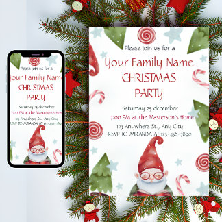 Gemütlicher Familienweihnachtseinlass | Weihnachts Einladung