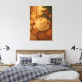 Gemütlicher Feiertags-Kaffee Leinwanddruck (Insitu (Schlafzimmer))