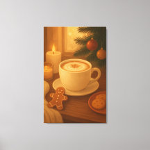 Gemütlicher Feiertags-Kaffee Leinwanddruck