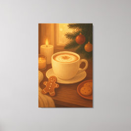 Gemütlicher Feiertags-Kaffee Leinwanddruck