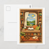 Gemütlicher Fensterplatz Postkarte (Vorne/Hinten)