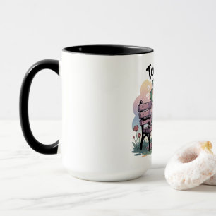 Gemütlicher Frosch sitzt wie ein Mensch – Lustiger Tasse