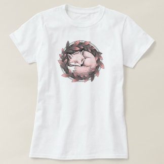 Gemütlicher Fuchs im Herbst | NUR WEISS T-Shirt