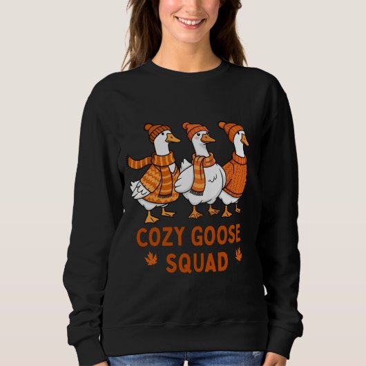 Gemütlicher Gänsequad-Stil Sweatshirt (Vorderseite)